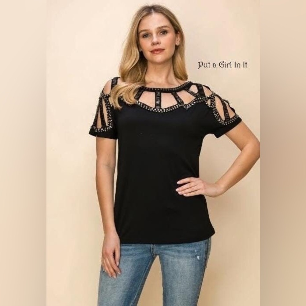 Vocal Laser Cutout Top